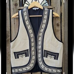 Mayan Vest, Ceremonial Wear, Handmade Wool Vest, Women, Made In Guatemala SZ XL